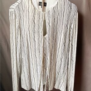 XSCAPE By Joanna Chen Sparkling Silver & Black Cami Set